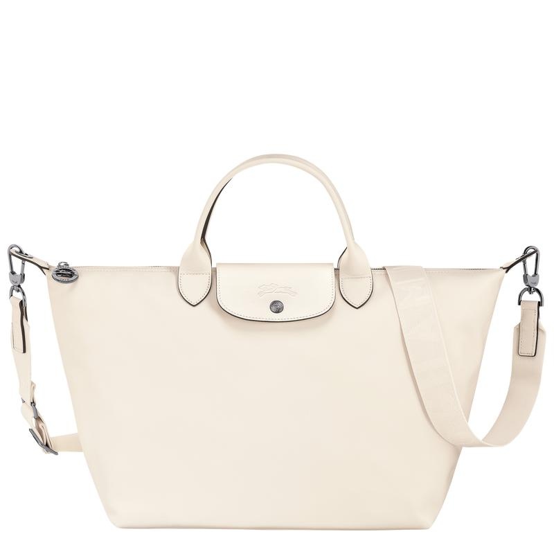 Ecru White Longchamp Le Pliage Xtra L Men\'s Handbags | JLTV-12953