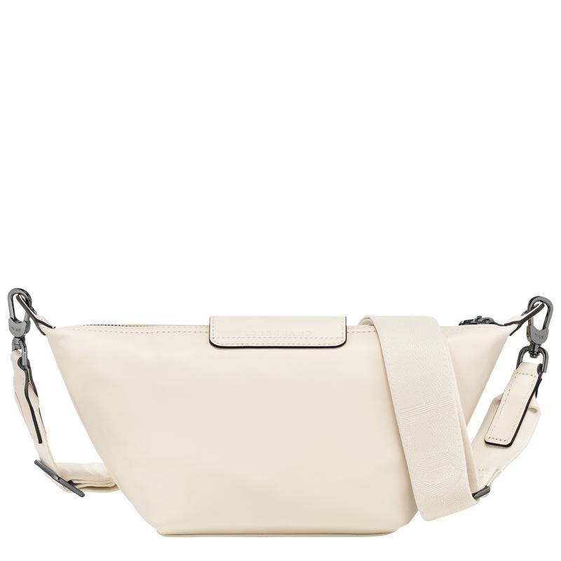 Ecru White Longchamp Le Pliage Xtra XS Men's Crossbody Bags | OTQI-42075