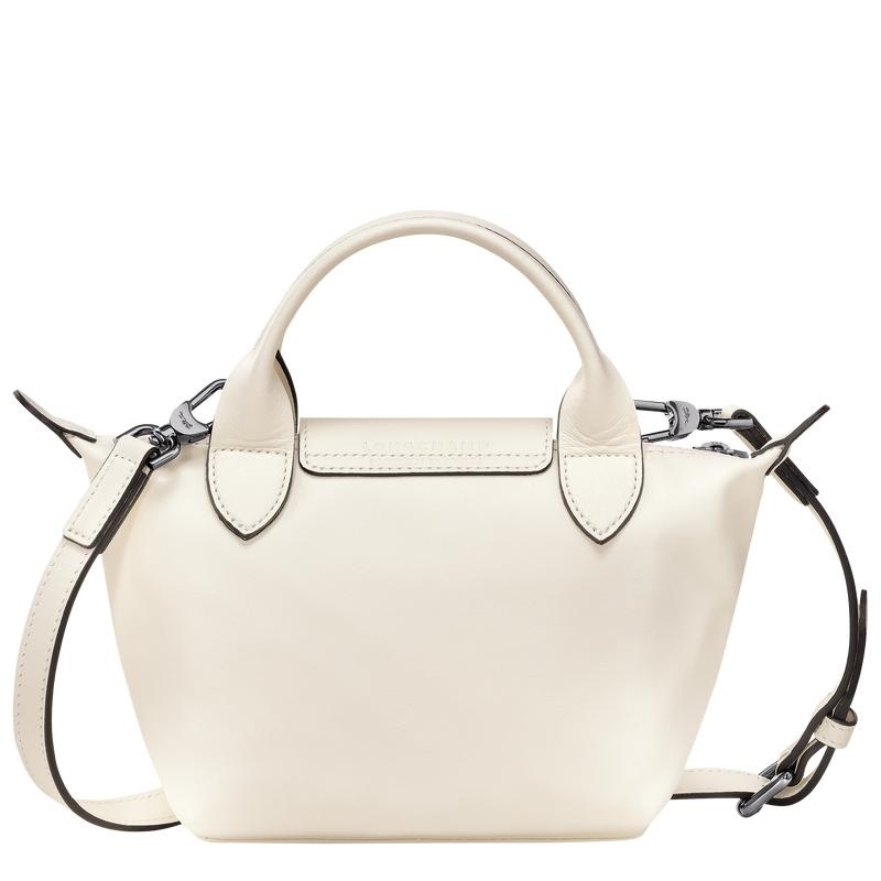 Ecru White Longchamp Le Pliage Xtra XS Women's Handbags | EPVO-42106