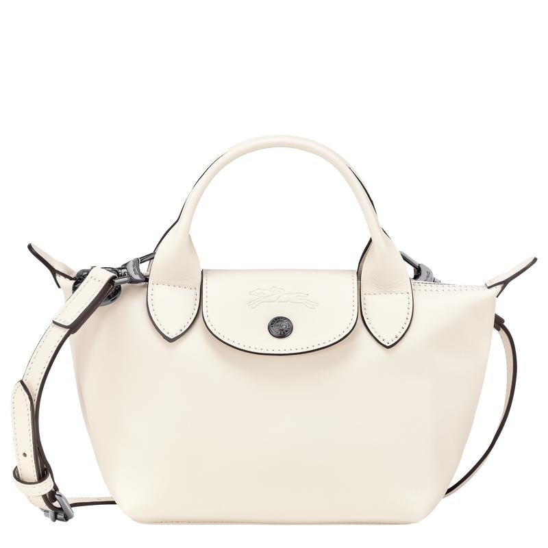 Ecru White Longchamp Le Pliage Xtra XS Women\'s Handbags | EPVO-42106