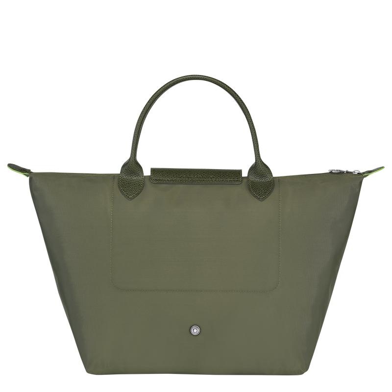 Forest Green Longchamp Le Pliage Green M Women's Handbags | IASQ-45061