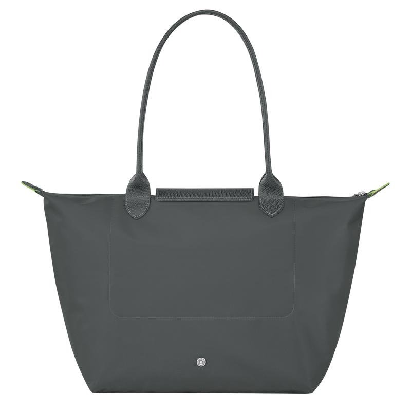 Graphite Grey Longchamp Le Pliage Green L Women's Tote Bag | VQWN-38042