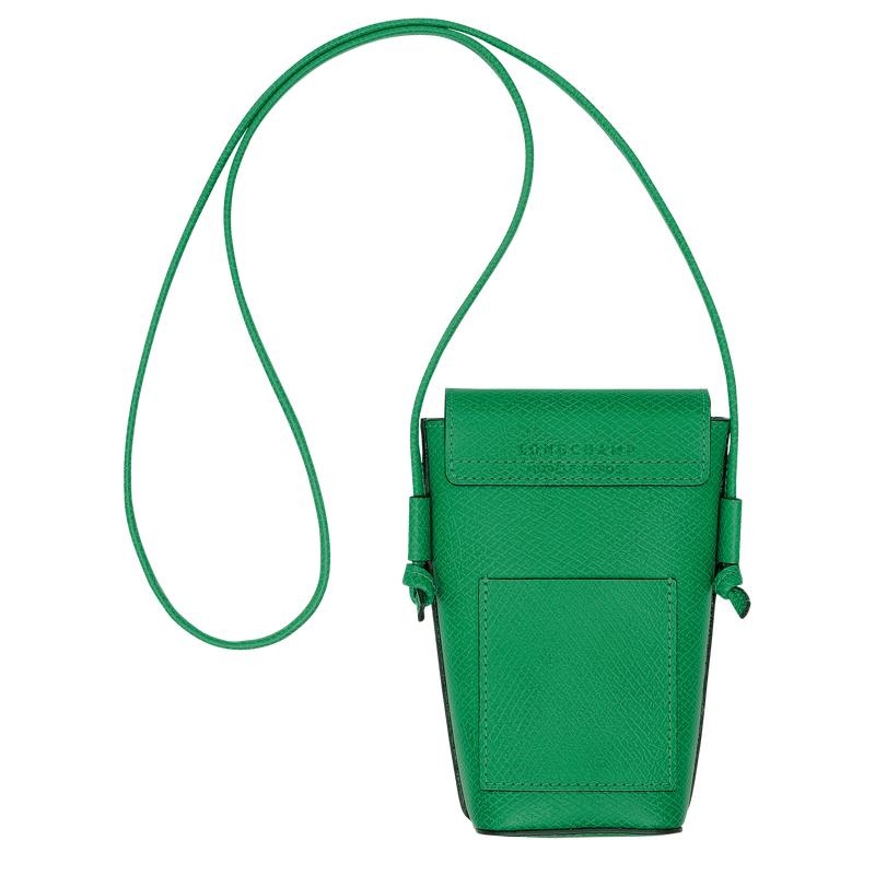 Green Longchamp Épure with leather lace Men's Phone Case | ESZW-79024