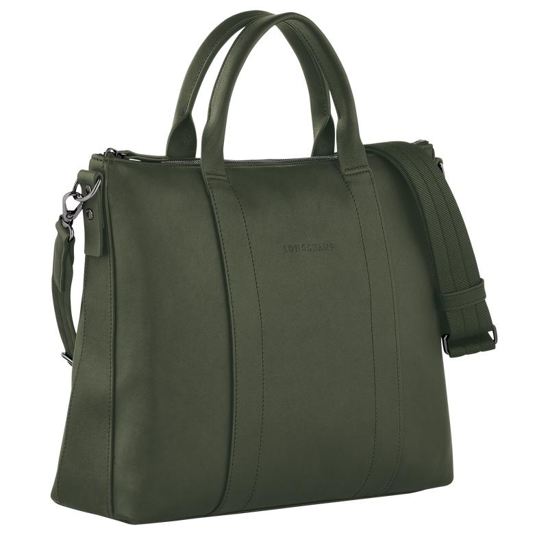 Khaki Longchamp 3D Men's Briefcase | ADKN-97251