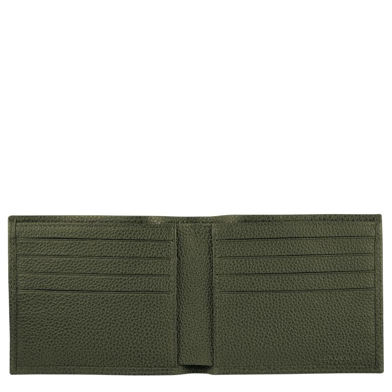 Khaki Longchamp Le Foulonné Men's Wallets | NSWC-80219