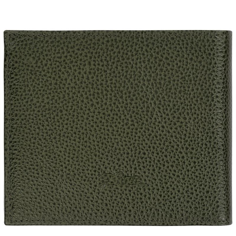 Khaki Longchamp Le Foulonné Men's Wallets | NSWC-80219