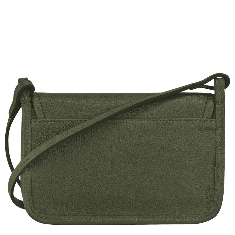 Khaki Longchamp Le Foulonné XS Women's Clutch Purse | HJFI-30125