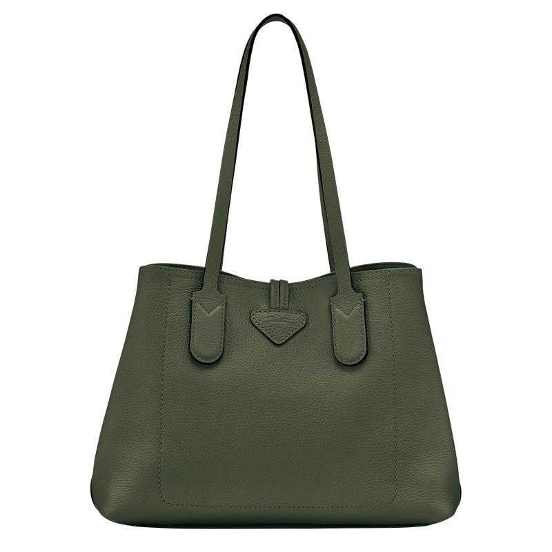 Khaki Longchamp Roseau Essential M Women's Tote Bag | JTAW-29371