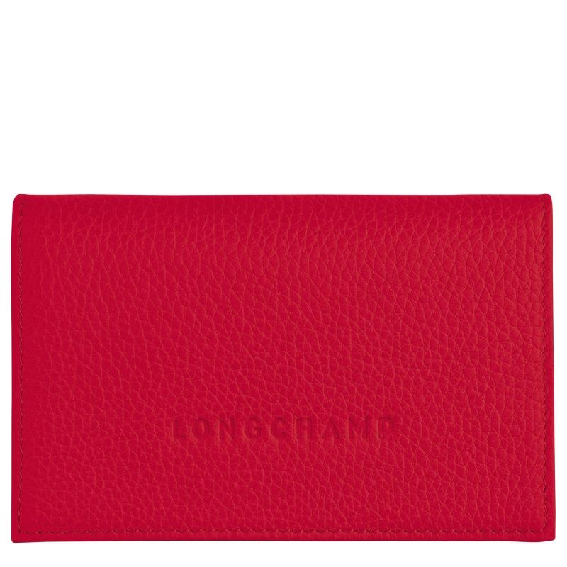 Love Red Longchamp Le Foulonné Men\'s Cardholders | VORI-38426