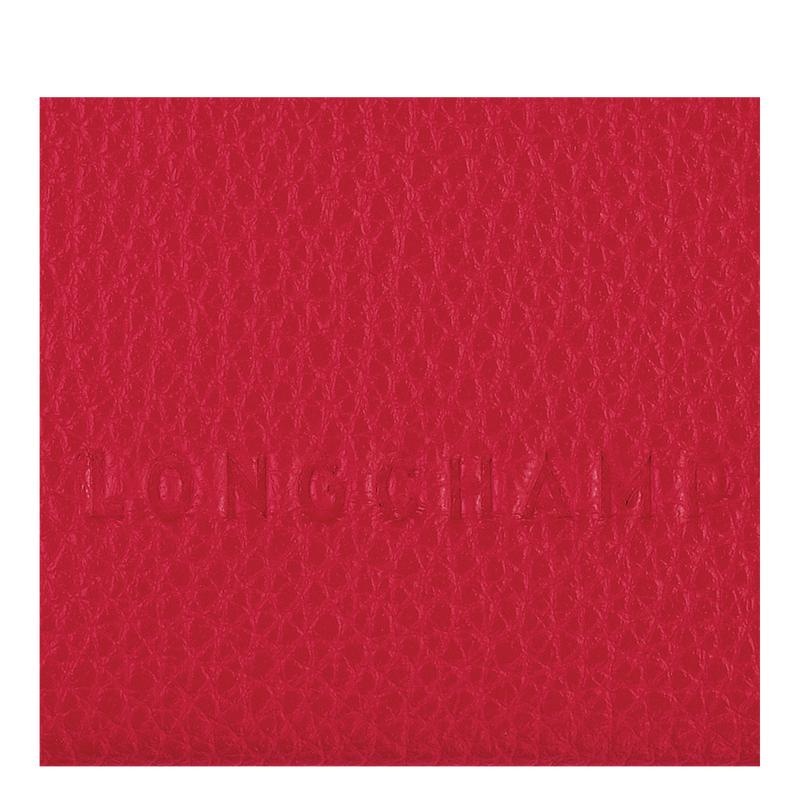 Love Red Longchamp Le Foulonné Men's Cardholders | EFCK-01429