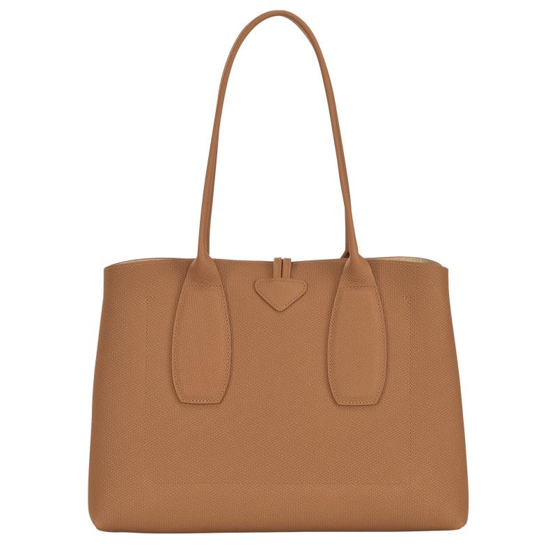 Natural Brown Longchamp Roseau L Women's Tote Bag | GWSX-14203