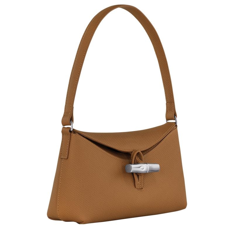 Natural Brown Longchamp Roseau S Women's Hobo Bags | CRPQ-86574