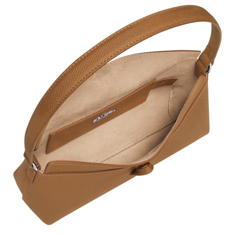 Natural Brown Longchamp Roseau S Women's Hobo Bags | CRPQ-86574