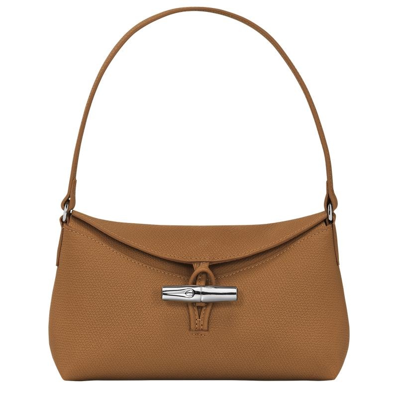 Natural Brown Longchamp Roseau S Women\'s Hobo Bags | CRPQ-86574