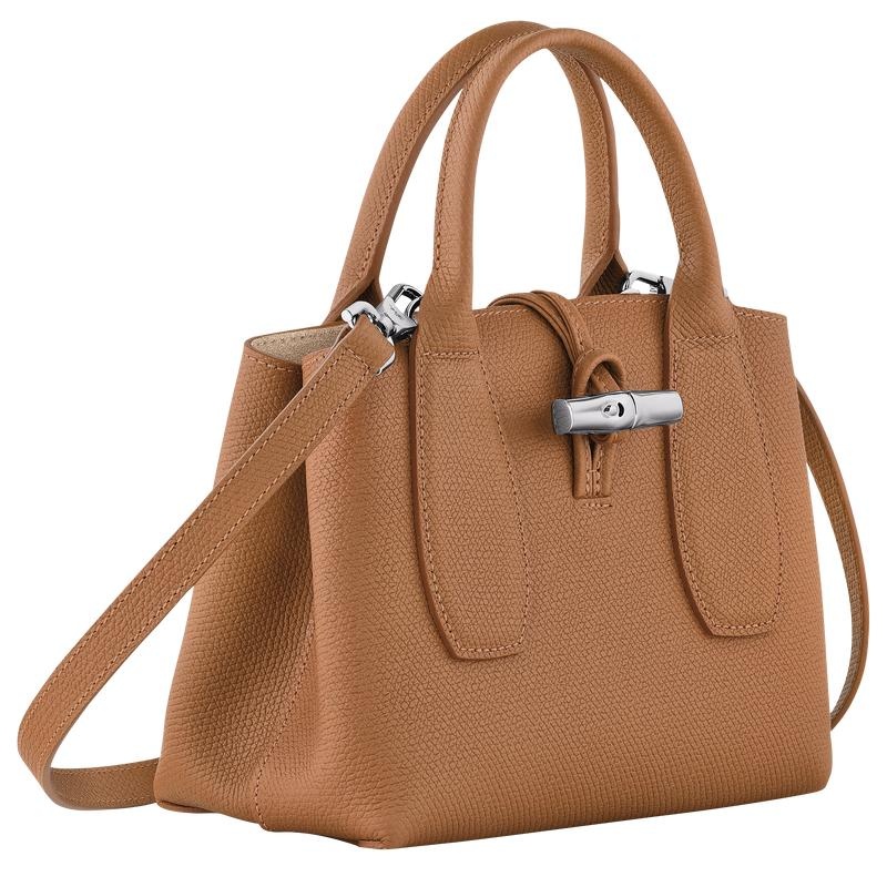 Natural Brown Longchamp Roseau S Women's Handbags | SACV-05431