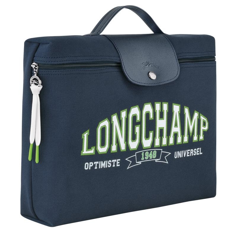 Navy Longchamp Le Pliage Collection Men's Briefcase | ZWCB-85276