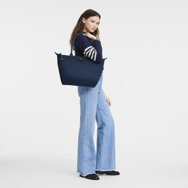 Navy Longchamp Le Pliage Energy L Women's Tote Bag | FIMW-84263