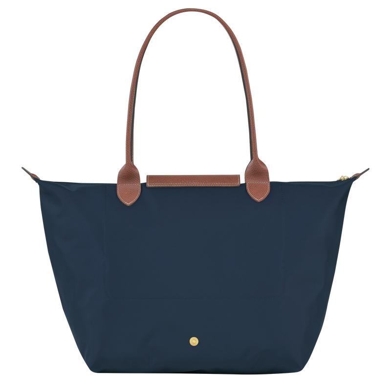 Navy Longchamp Le Pliage Original L Women's Tote Bag | EVHF-35461