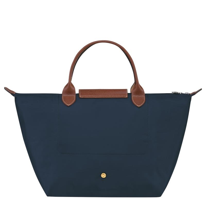 Navy Longchamp Le Pliage Original M Women's Handbags | MXFD-49851