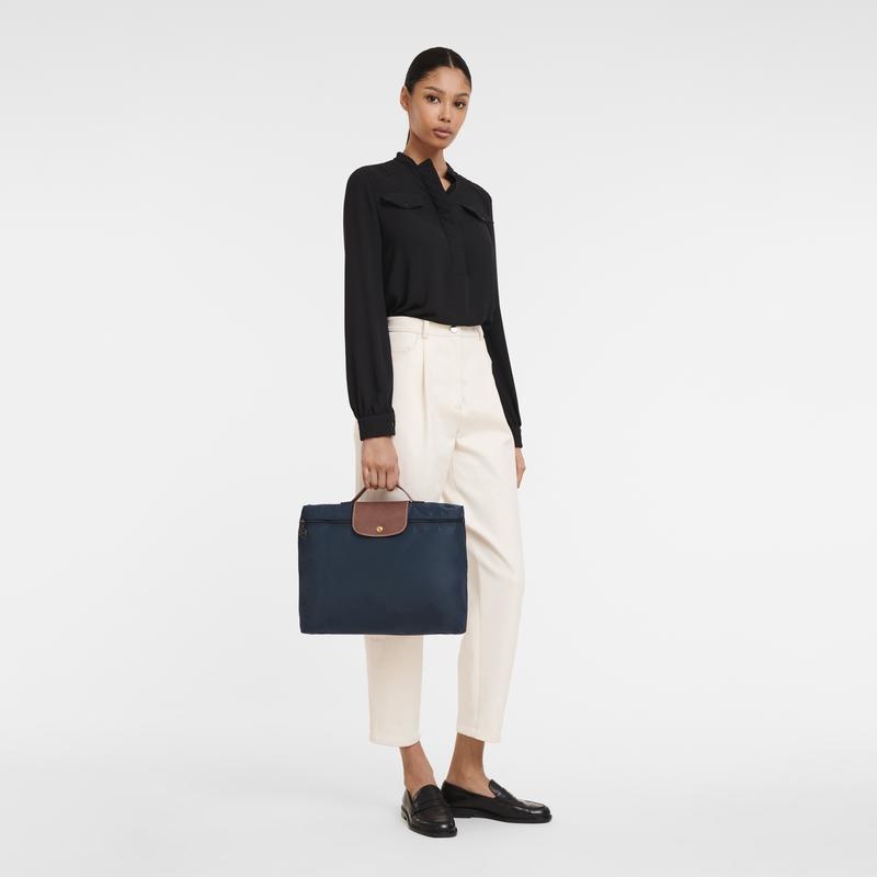 Navy Longchamp Le Pliage Original S Women's Briefcase | DBHA-17085