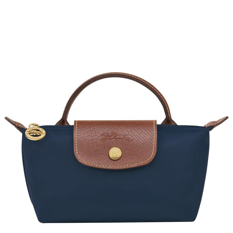 Navy Longchamp Le Pliage Original with handle Women\'s Pouches | LNGA-42517