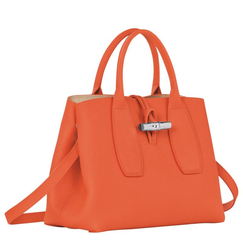 Orange Longchamp Roseau M Women's Handbags | SJZX-42961