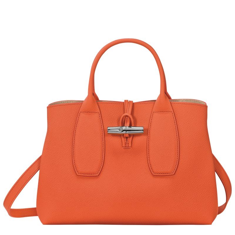 Orange Longchamp Roseau M Women\'s Handbags | SJZX-42961