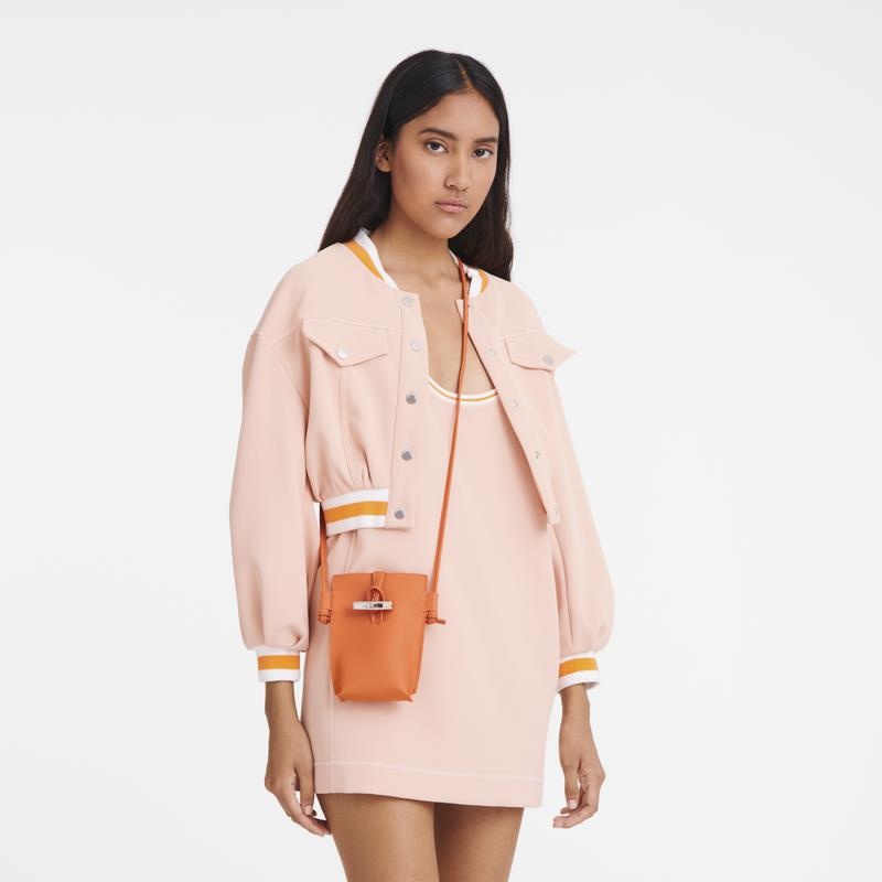 Orange Longchamp Roseau with lace Women's Phone Case | SCKG-52978