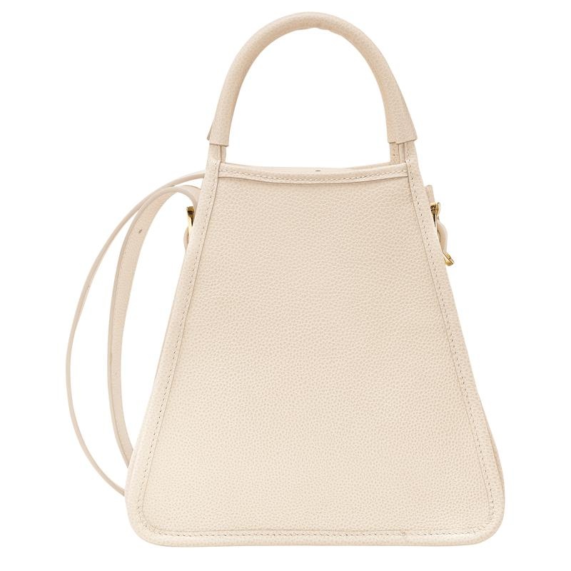 Paper White Longchamp Le Foulonné S Women's Handbags | MJCN-30742