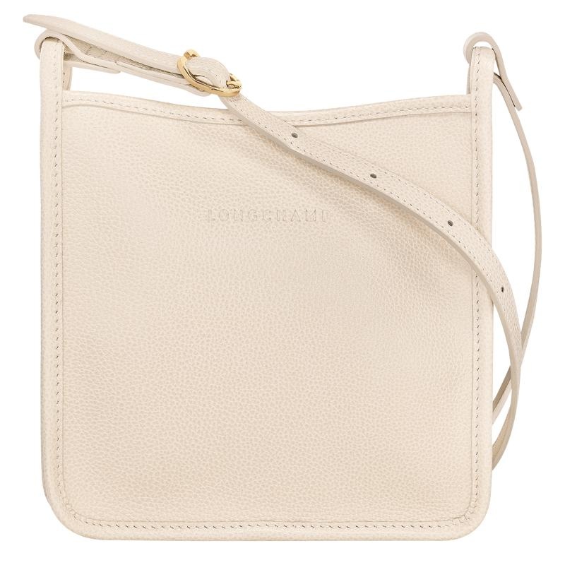 Paper White Longchamp Le Foulonné S Women\'s Crossbody Bags | MBUV-92053