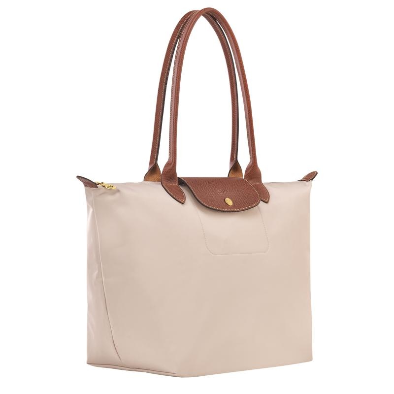 Paper White Longchamp Le Pliage Original L Women's Tote Bag | MCYR-10487