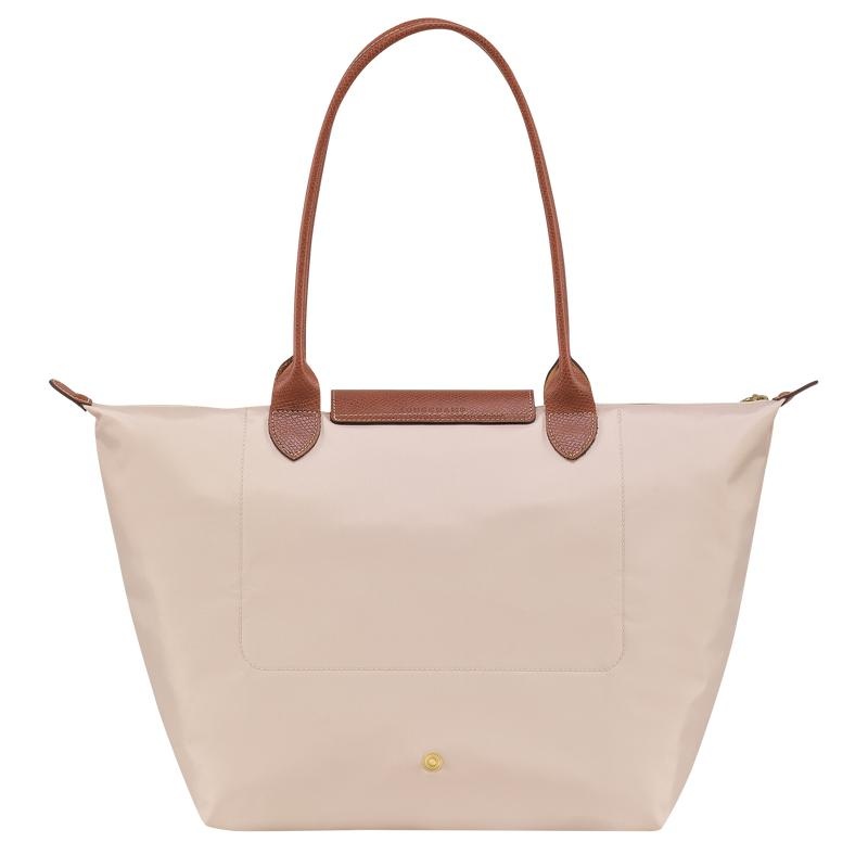 Paper White Longchamp Le Pliage Original L Women's Tote Bag | MCYR-10487