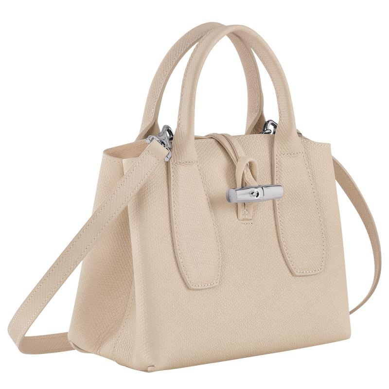 Paper White Longchamp Roseau S Women's Handbags | LYNA-42576