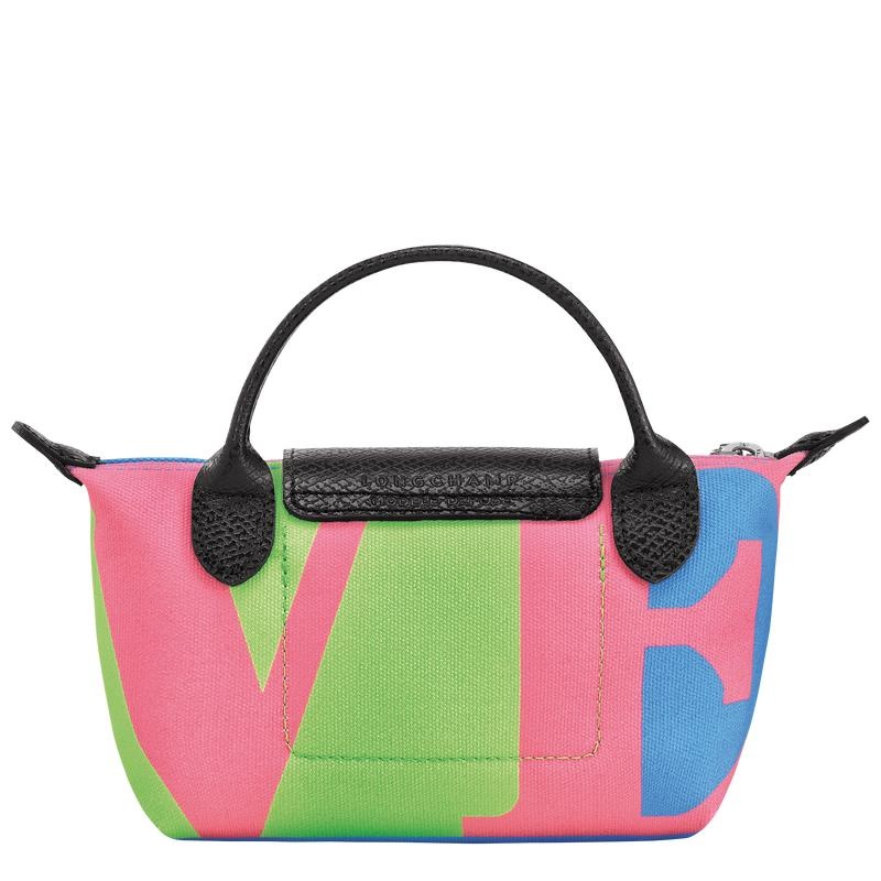 Pink Longchamp x Robert Indiana Women's Pouches | GXZR-52047