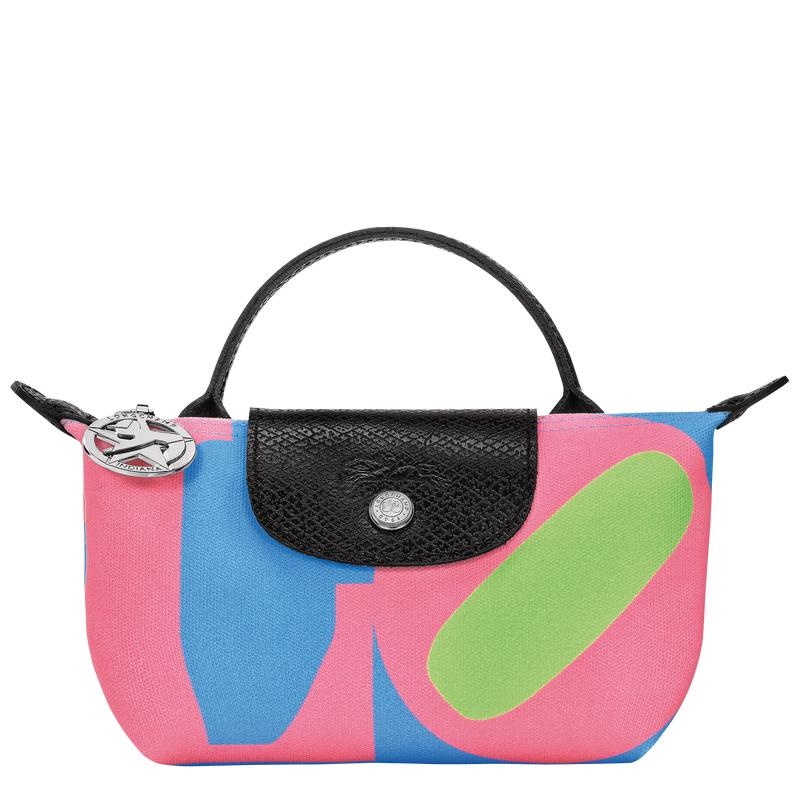 Pink Longchamp x Robert Indiana Women\'s Pouches | GXZR-52047