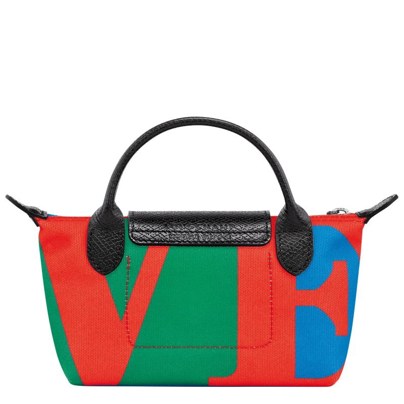 Red/Navy Longchamp x Robert Indiana Women's Pouches | HGAK-72135