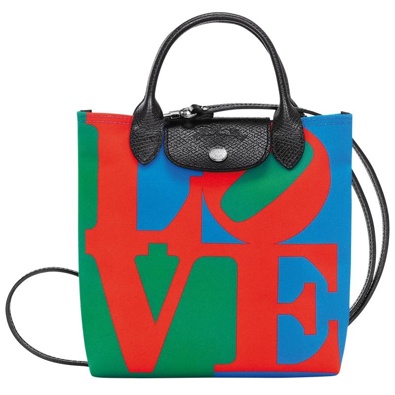 Red/Navy Longchamp x Robert Indiana XS Men\'s Crossbody Bags | LTEJ-48257