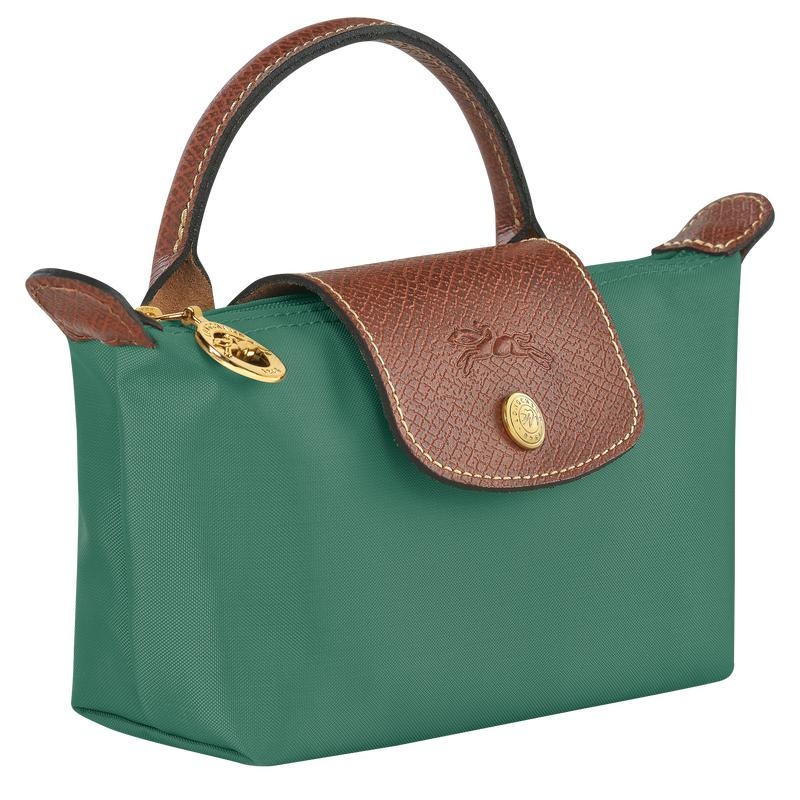 Sage Green Longchamp Le Pliage Original with handle Women's Pouches | KRNV-49076