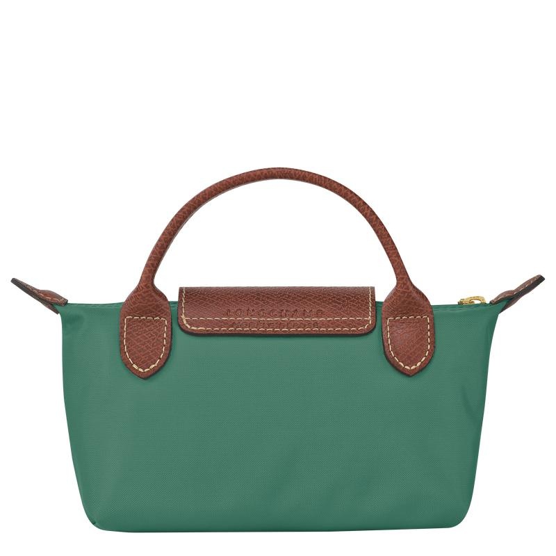 Sage Green Longchamp Le Pliage Original with handle Women's Pouches | KRNV-49076