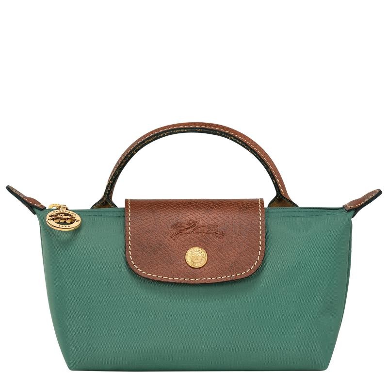 Sage Green Longchamp Le Pliage Original with handle Women\'s Pouches | KRNV-49076