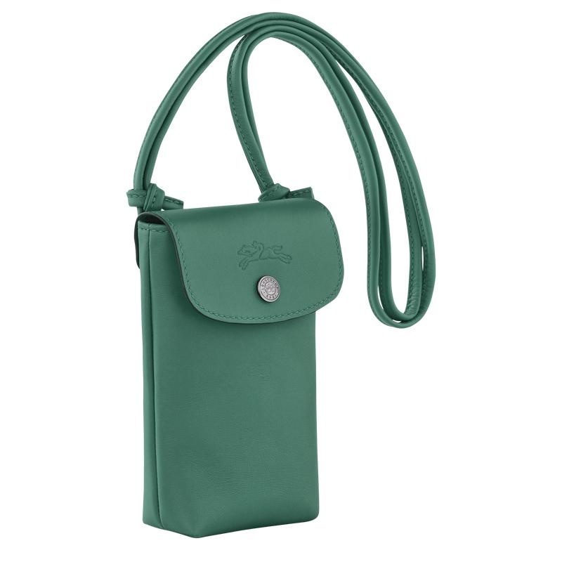 Sage Green Longchamp Le Pliage Xtra with leather lace Women's Phone Case | RPVS-91250