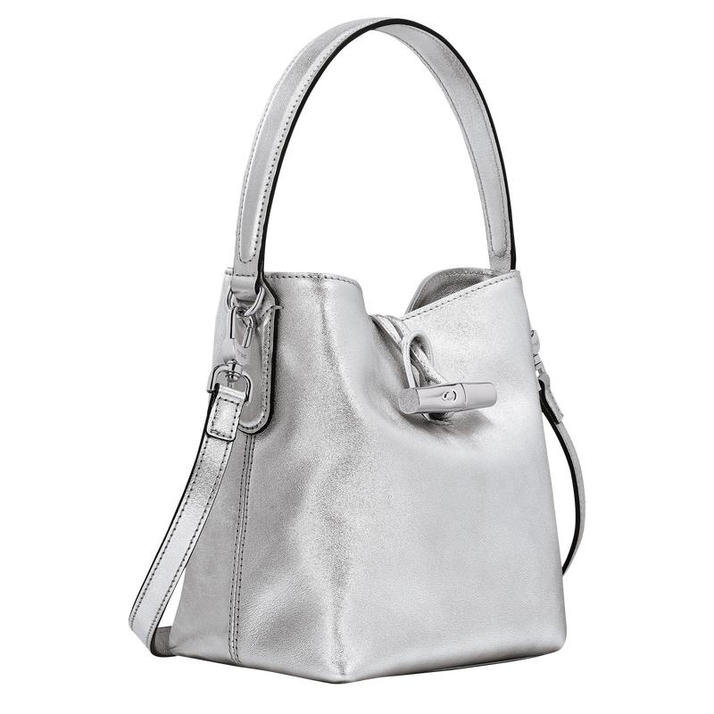 Silver Longchamp Roseau XS Women's Bucket Bag | FELU-93821