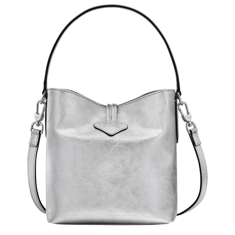 Silver Longchamp Roseau XS Women's Bucket Bag | FELU-93821