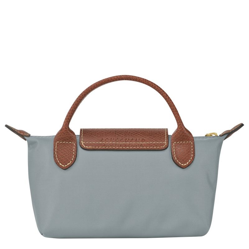 Steel Grey Longchamp Le Pliage Original with handle Women's Pouches | SBDN-29415