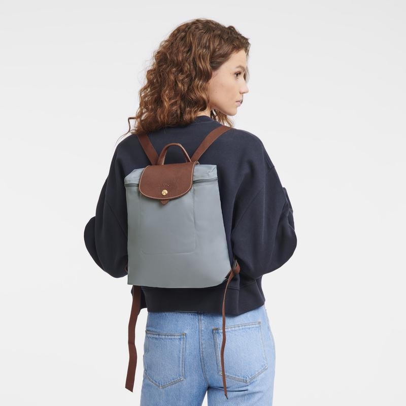 Steel Grey Longchamp Le Pliage Original M Women's Backpacks | VJRB-18276