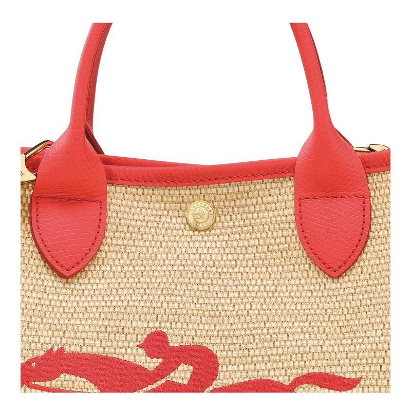 Strawberry Red Longchamp Le Panier Pliage S Women's Basket Bag | AZCD-76420