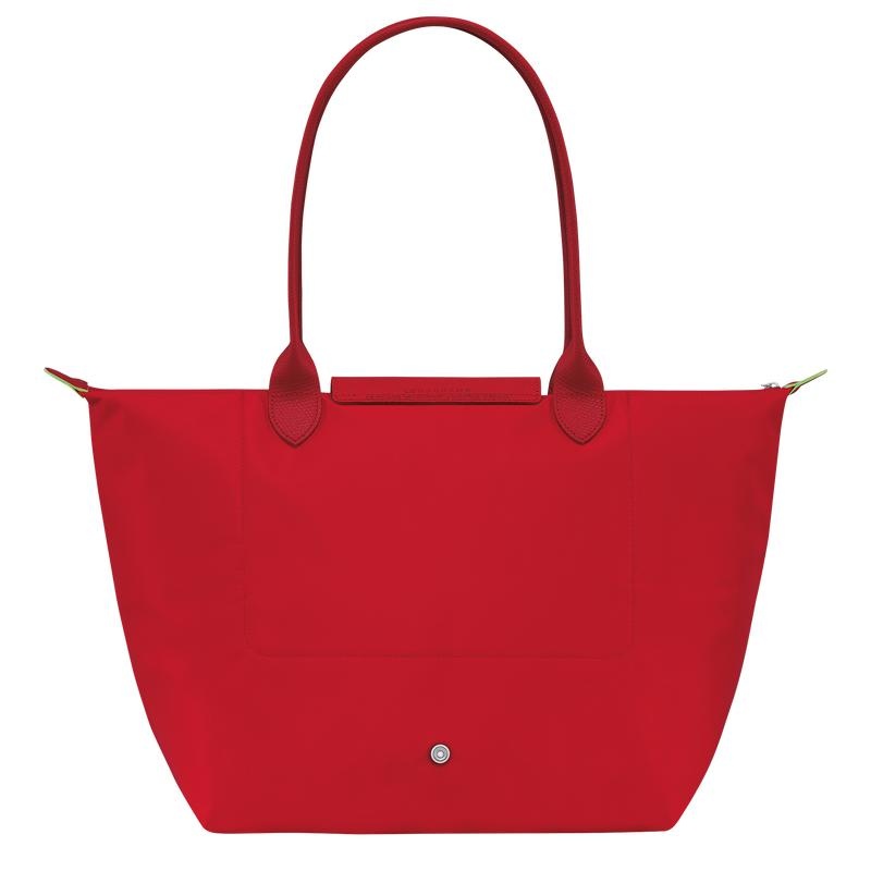 Tomato Red Longchamp Le Pliage Green L Women's Tote Bag | ZPKY-78916