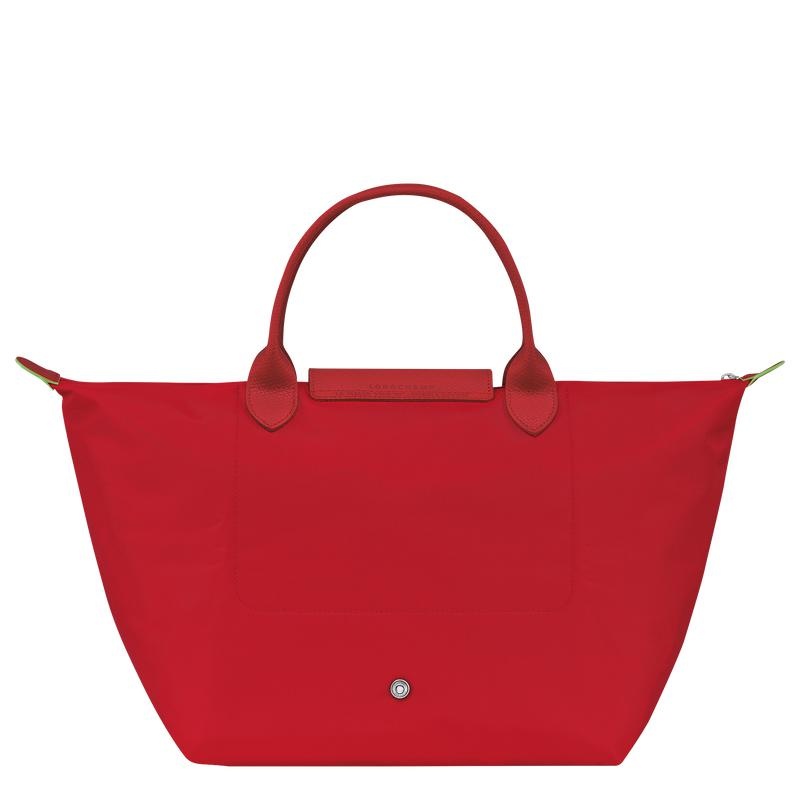 Tomato Red Longchamp Le Pliage Green M Women's Handbags | UWAE-10796