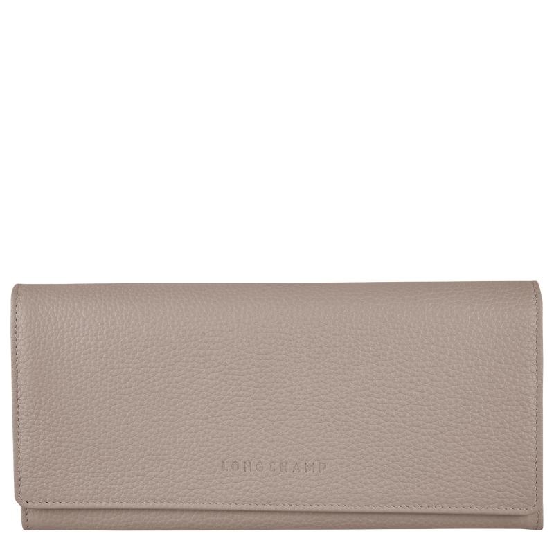 Turtledove Grey Longchamp Le Foulonné Continental Women\'s Wallets | MVGR-65841