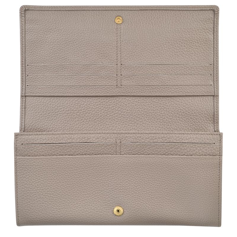 Turtledove Grey Longchamp Le Foulonné Continental Women's Wallets | YOUC-09654